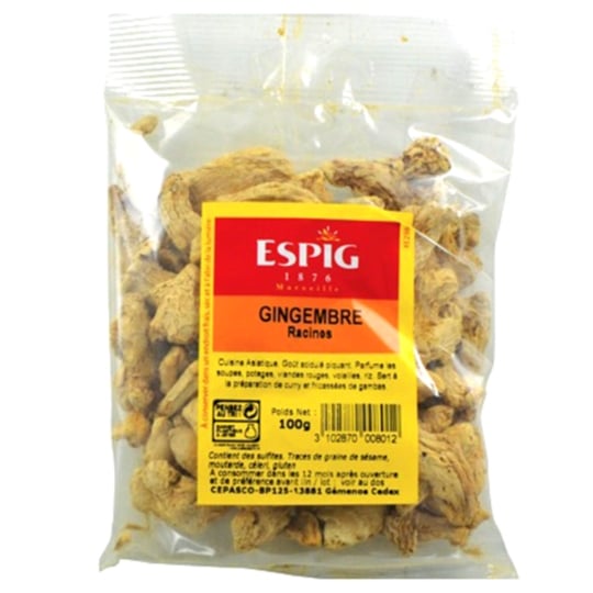 Gingembre Séché, Gingembre Racines 100g ESPIG