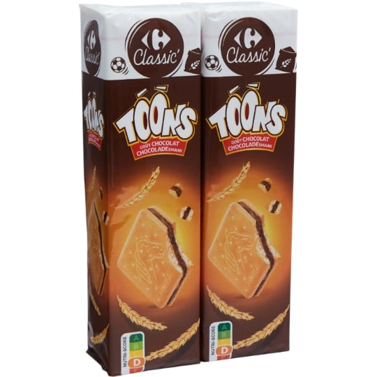 Biscuits fourrés goût chocolat CARREFOUR CLASSIC'
