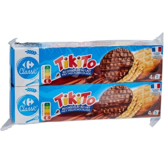 Biscuits chocolat au lait CARREFOUR CLASSIC'