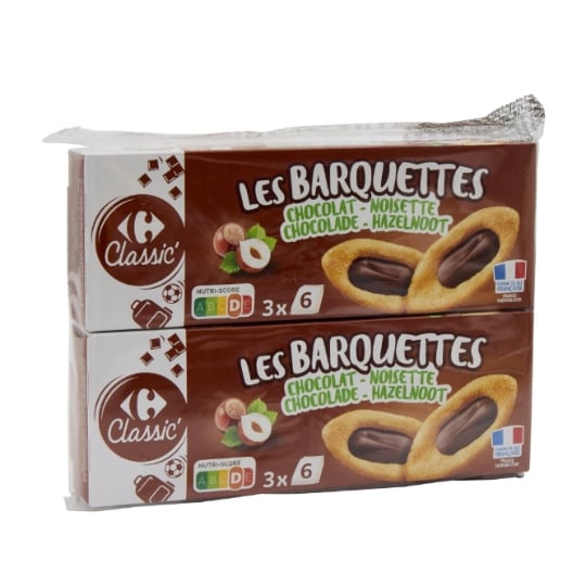 Biscuits chocolat noisette CARREFOUR CLASSIC'