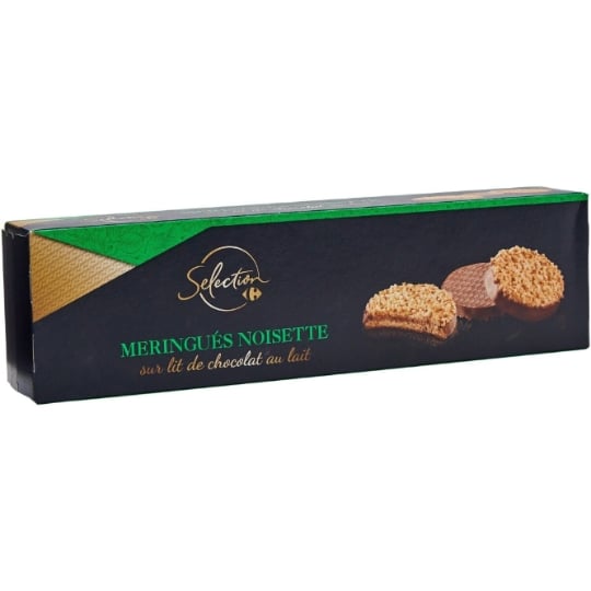 Biscuits Meringués Noisette et Chocolat au Lait CARREFOUR SELECTION