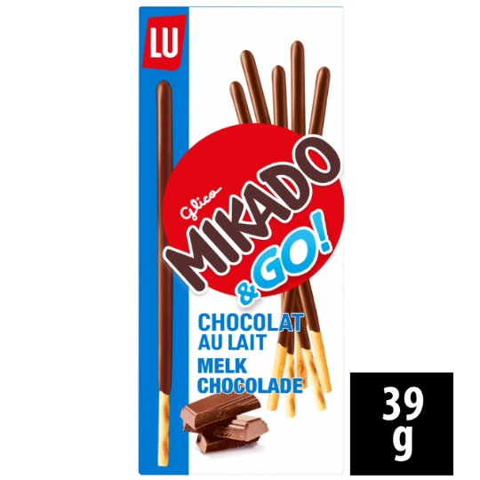 Biscuits nappés au chocolat au lait pocket Mikado LU