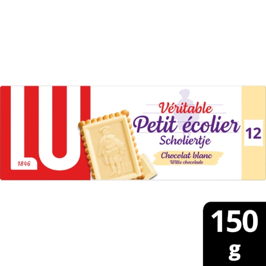 Biscuits petit beurre nappés au chocolat blanc Petit Ecolier LU