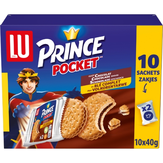 Biscuits fourrés au chocolat Pocket Prince LU