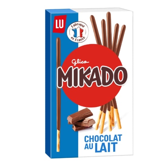 Biscuits nappés au chocolat au lait MIKADO LU