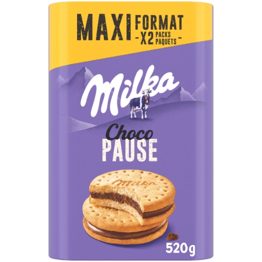 Biscuits fourrés au chocolat au lait Choco Pause MILKA