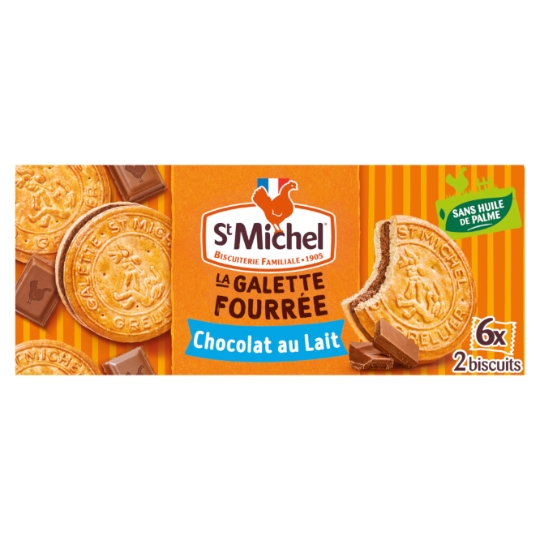Biscuits Galettes Fourrées Chocolat Au Lait ST MICHEL