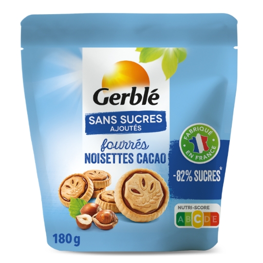 Biscuits noisettes cacao sans sucres ajoutés GERBLE