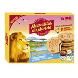 Biscuit Goûters Fourrés Goût Chocolat, Noisette et Amandes MERVEILLES DU MONDE