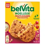 Biscuits petit déjeuner moelleux aux fruits rouges Belvita LU