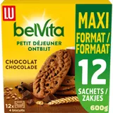 Biscuits petit déjeuner au chocolat Original Belvita LU