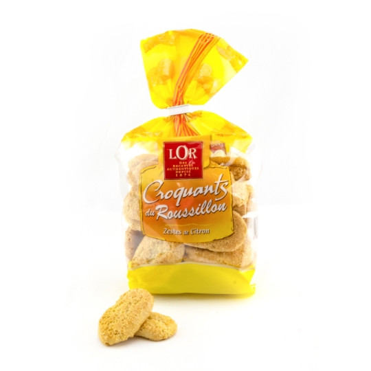 Biscuits Croquants Zestes de Citron du Roussillon LOR