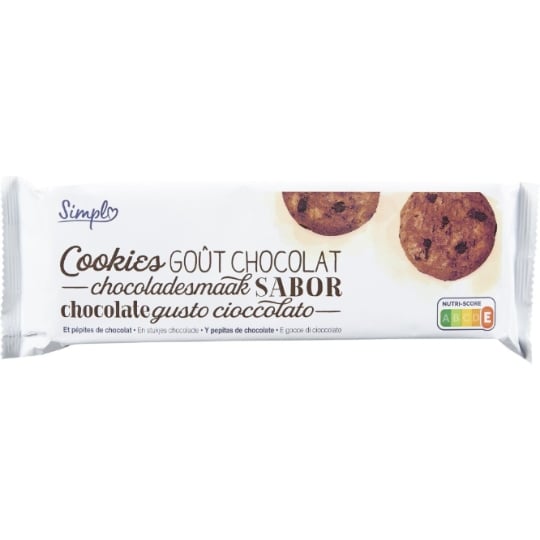 Cookies goût chocolat pépites chocolat SIMPL
