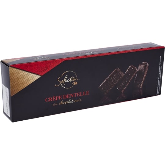 Biscuits Crêpes Dentelles Chocolat Noir CARREFOUR SELECTION