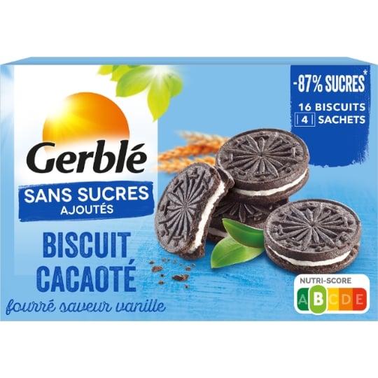 Biscuit cacao vanille sans sucres ajoutés GERBLE