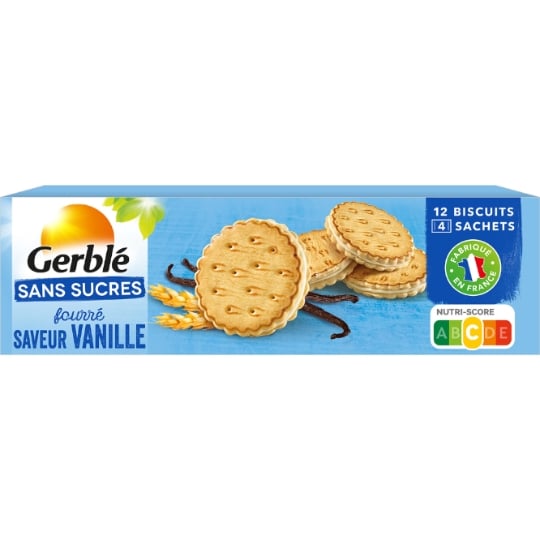 Biscuit fourré vanille Sans Sucres GERBLE