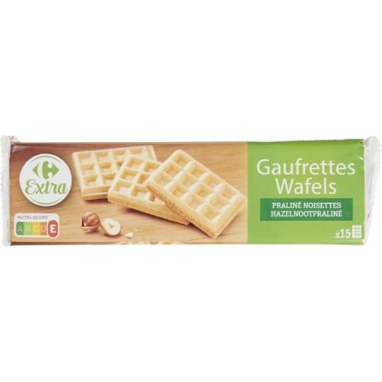 Gaufrettes praliné noisettes CARREFOUR EXTRA
