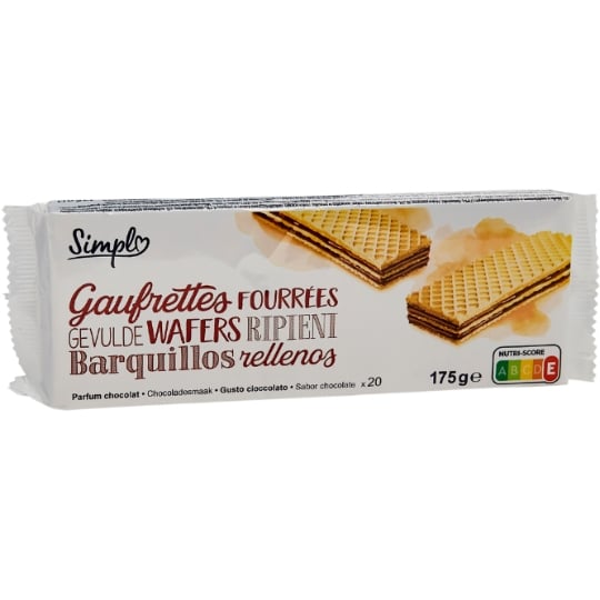 Gaufrettes fourrées chocolat SIMPL