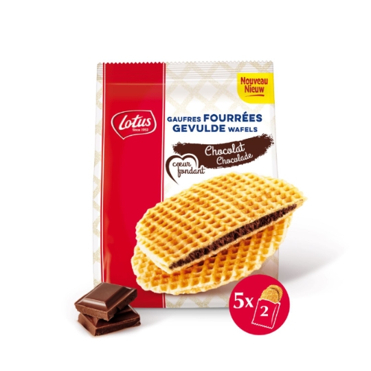 Gaufres Fourrées Cœur Fondant Chocolat LOTUS