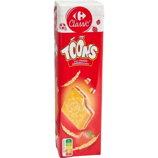 Biscuits goût fraise CARREFOUR CLASSIC'
