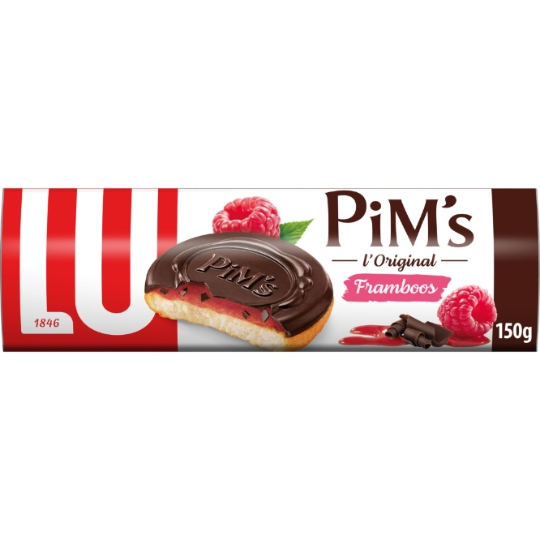 Biscuits génoises nappées à la framboise et au chocolat Pim's LU