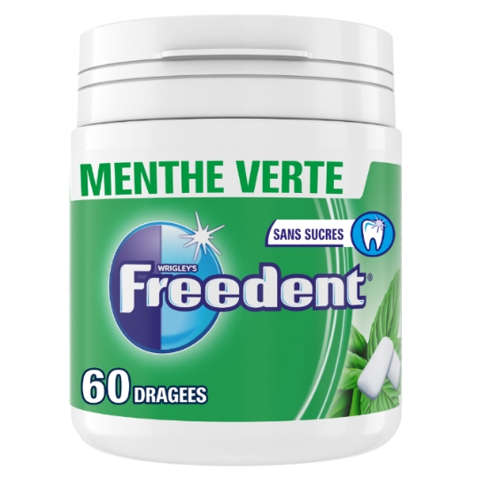 Chewing-Gum Menthe Verte Sans Sucres FREEDENT