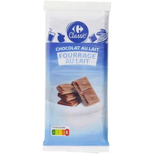 Tablette de Chocolat Lait CARREFOUR CLASSIC'