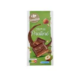 Tablette de chocolat Lait Praliné CARREFOUR SENSATION