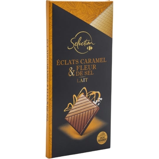 Tablette de Chocolat Lait Caramel Fleur de Sel CARREFOUR SELECTION