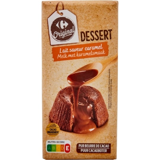 Tablette de Chocolat Lait Dessert Caramel CARREFOUR ORIGINAL