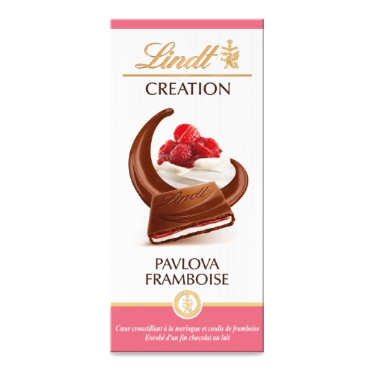 Tablette de Chocolat Lait Création Pavlova Framboise LINDT