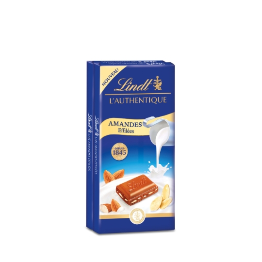 Tablette de Chocolat Lait L'Authentique Amandes Effilées LINDT