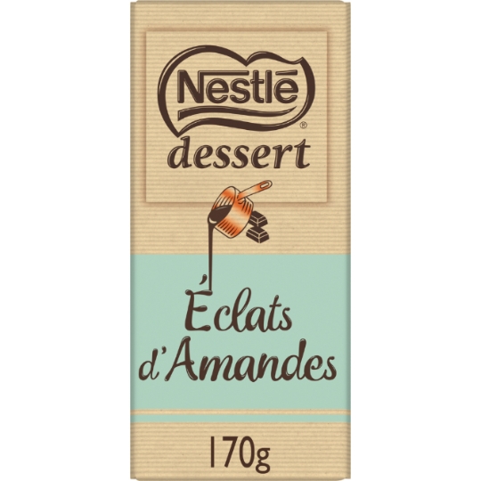 Tablette de Chocolat Lait Dessert Eclats d'Amandes NESTLE