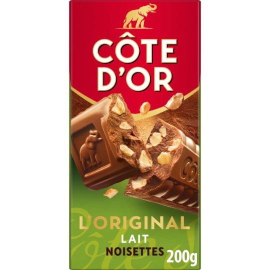 Tablette de Chocolat Lait Noisettes Entières COTE D'OR