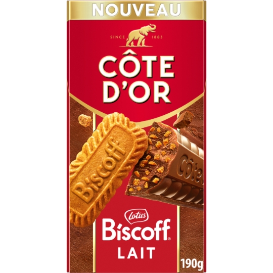 Tablette de Chocolat Lait Biscoff COTE D'OR