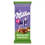 Tablette de Chocolat Lait Noisettes Entières MILKA