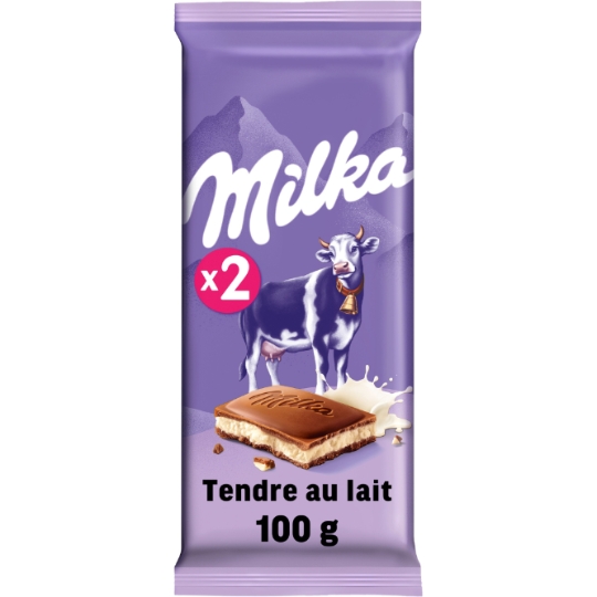 Tablette de Chocolat Lait Tendre au Lait MILKA