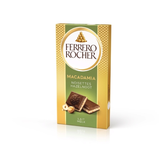Tablette de Chocolat Lait Noisettes Macadamia FERRERO ROCHER