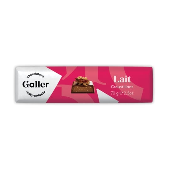 Bâton de Chocolat Lait Croustillant GALLER