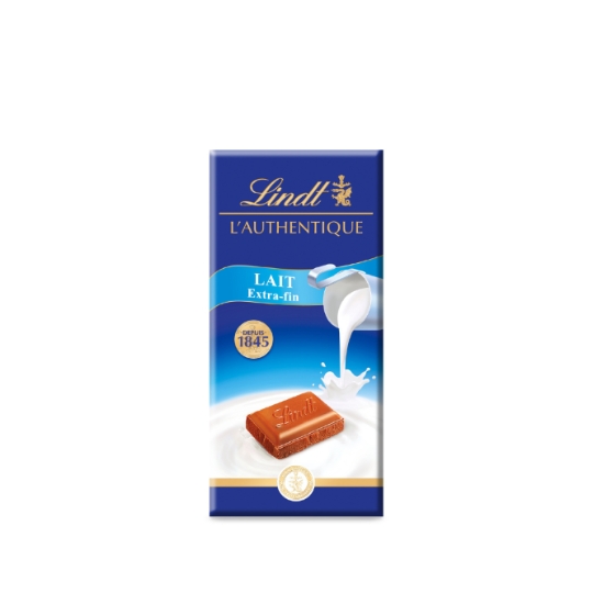 Tablette de Chocolat Lait L'Authentique Extra Fin LINDT