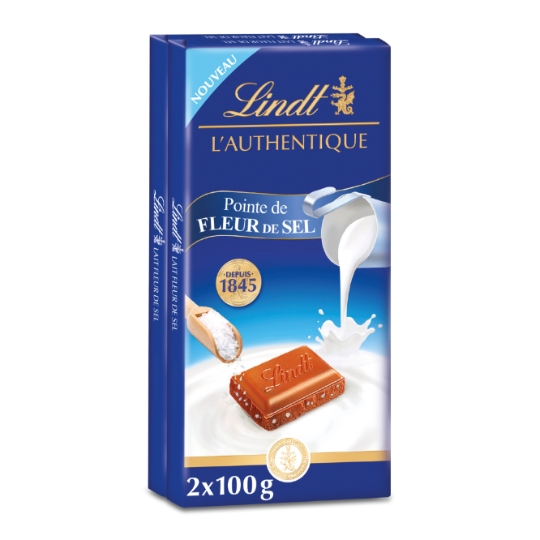 Tablette de Chocolat Lait L'Authentique Fleur De Sel LINDT