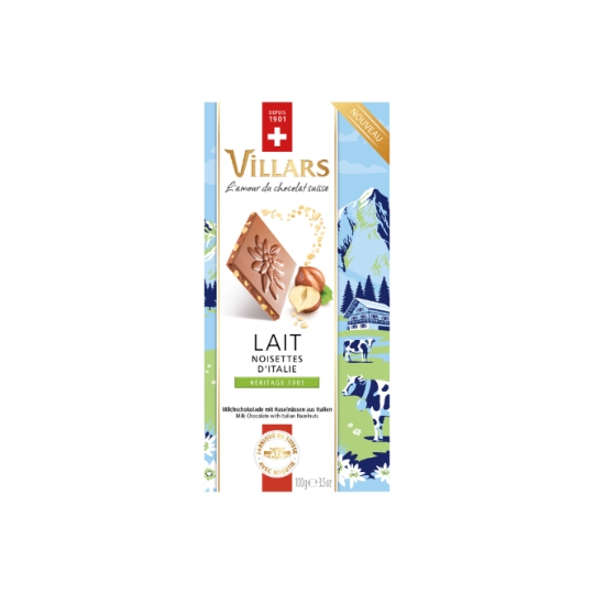 Tablette de Chocolat Lait Noisettes VILLARS