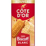 Tablette de Chocolat Blanc Eclats de Biscuit Croustillant Biscoff COTE D'OR