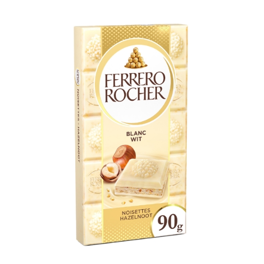 Tablette de Chocolat Blanc Noisettes FERRERO ROCHER