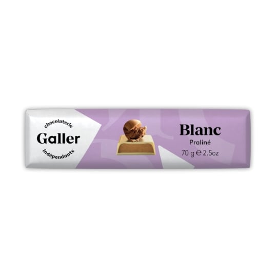 Bâton de Chocolat Blanc Praliné GALLER