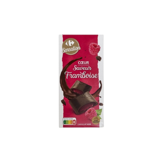 Tablette de chocolat Noir Framboise CARREFOUR SENSATION
