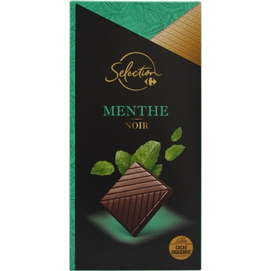 Tablette de Chocolat Noir Menthe CARREFOUR SELECTION