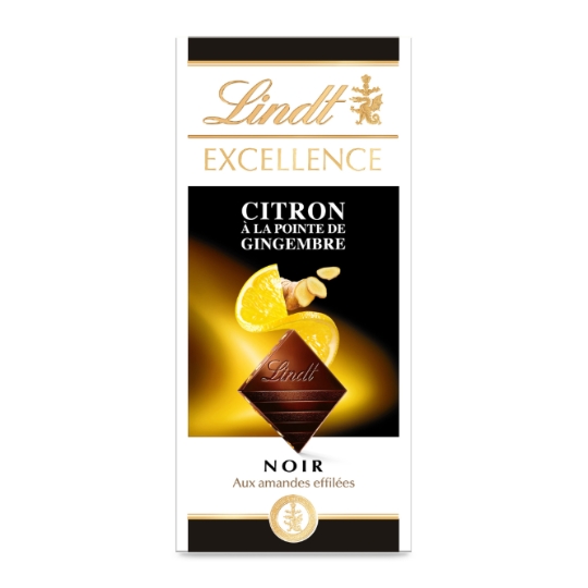 Tablette de Chocolat Noir Excellence Citron Gingembre LINDT