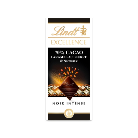 Tablette de Chocolat Noir Excellence 70% Caramel Beurre Salé LINDT