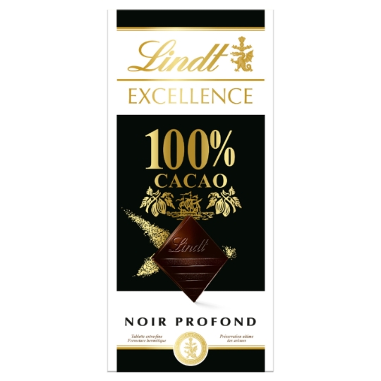 Tablette de Chocolat Noir Excellence 100% LINDT